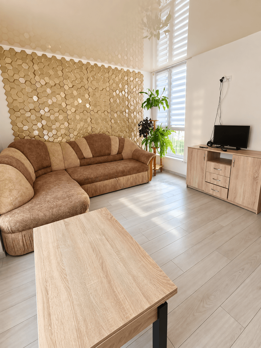 Світла вітальня Maria Apartments
